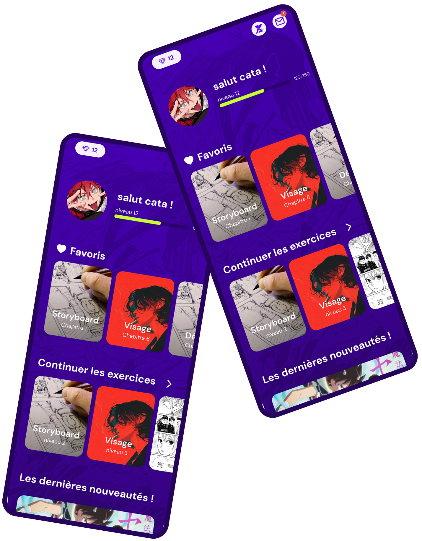 Aperçu de l'application Keiko sur mobile